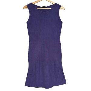 Peruvian Connection Lilias Knit Sleeveless Dress Pima Cotton Purple XS